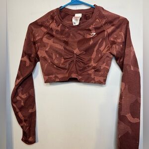 Gymshark Camo Long Sleeve Crop Top